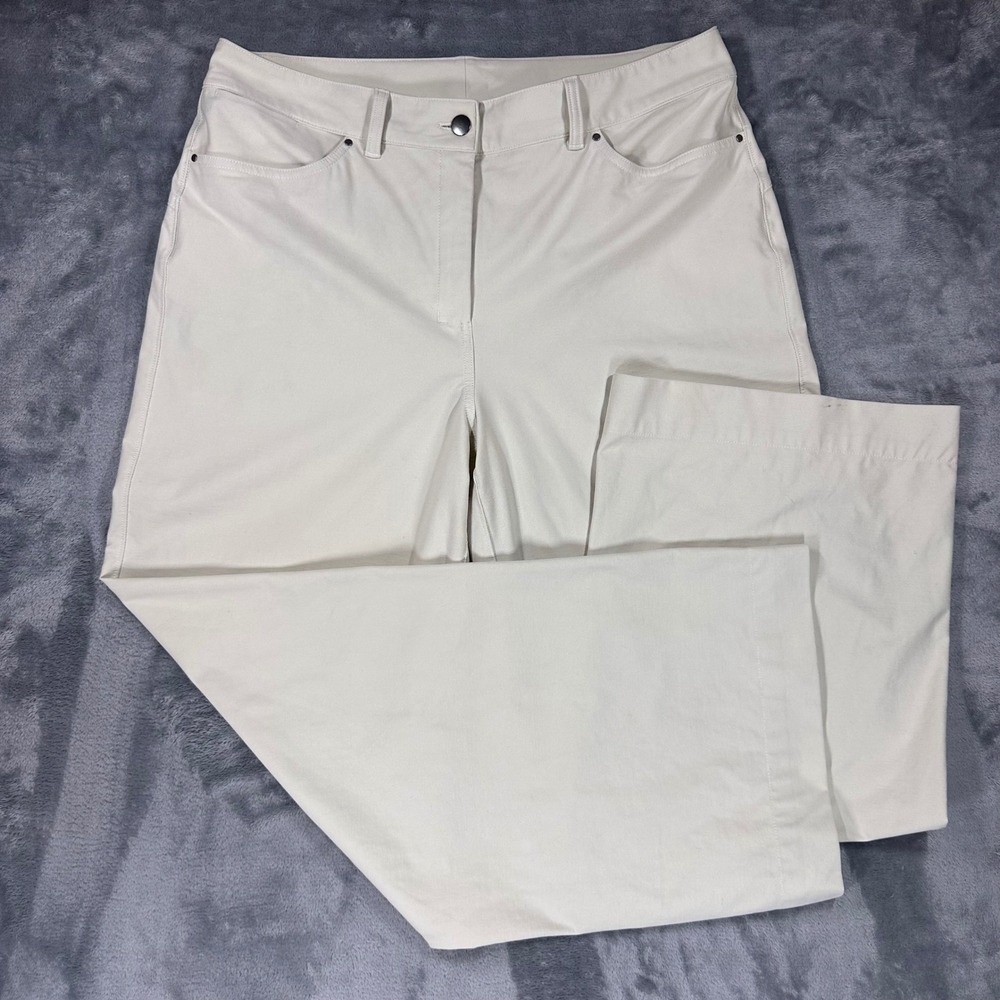 Lululemon City Sleek 5 Pocket Wide-Leg Pant 32 Bone Ivory‎ LW5ENJS High Rise